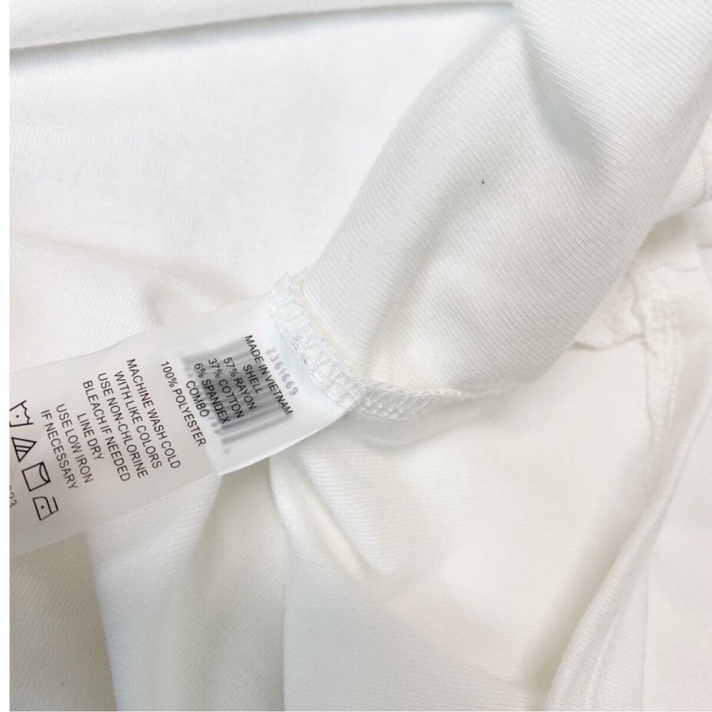 RILEY & RAE Polka-Dot Puff-Sleeve Blouse white size S - Picture 6 of 6